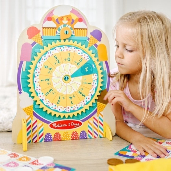 Melissa & Doug Fun at the Fair! Wooden Double-Sided Roulette & Plinko Games NIB - Picture 1 of 8